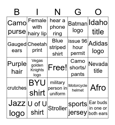 Blackout 2 Bingo Card