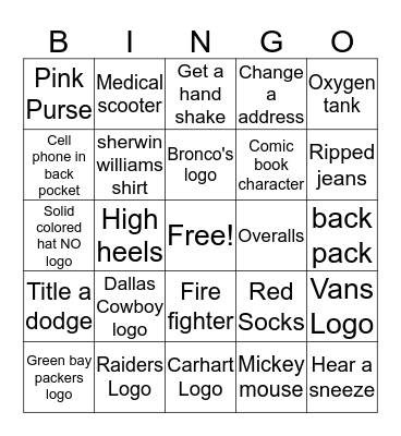 Blackout 3  Bingo Card