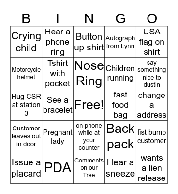 Desirae's Blackout  Bingo Card