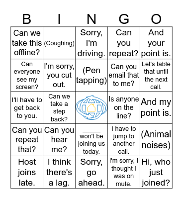 GHT Conference Call Bingo Card