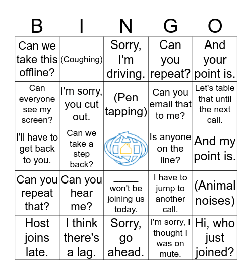GHT Conference Call Bingo Card