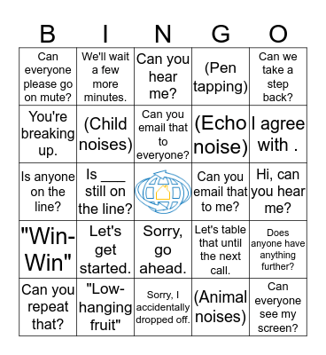 GHT Conference Call Bingo Card