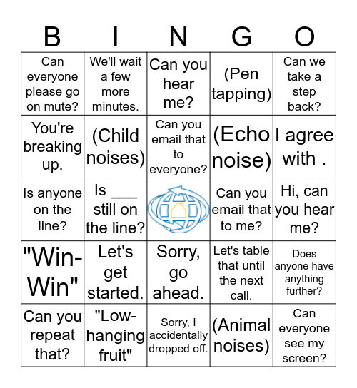 GHT Conference Call Bingo Card