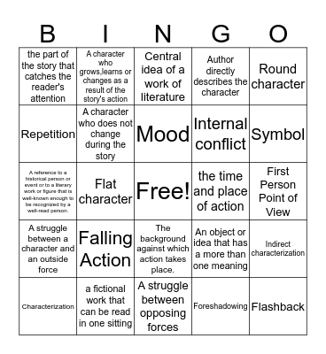 Vocabulary bingo (4,5,6) Bingo Card