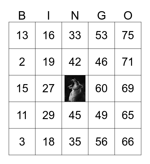 Heaven Bingo Card