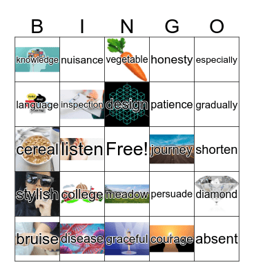 Tricky Words Bingo Card