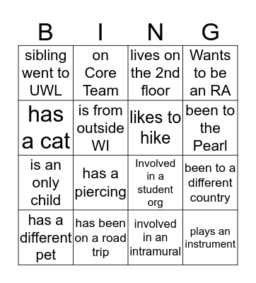 DA Bingo Card