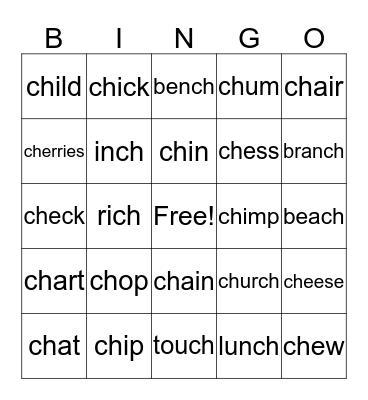 ch blends Bingo Card