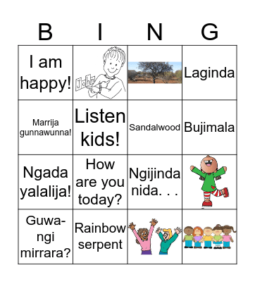 Gangalidda Bingo Card