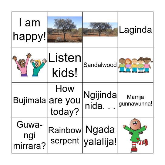 Gangalidda Bingo Card