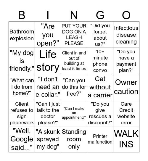 CSR Bingo Card