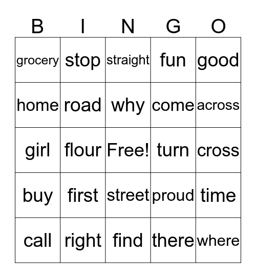 chapter 4 Bingo Card