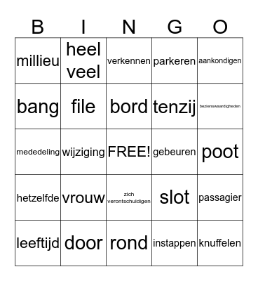 Bingo Card