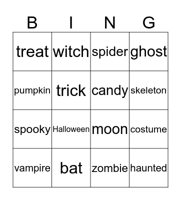 HALLOWEEN Bingo Card