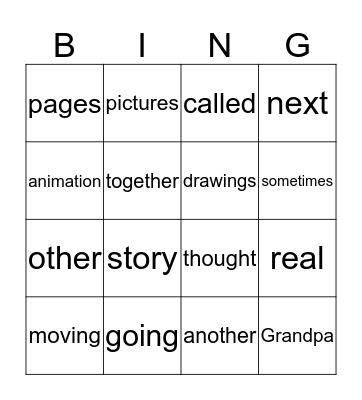 BINGO 1 Bingo Card