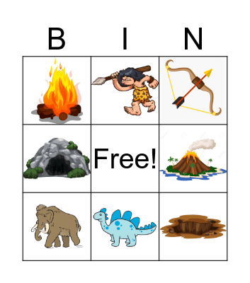 Prehistory Bingo Card