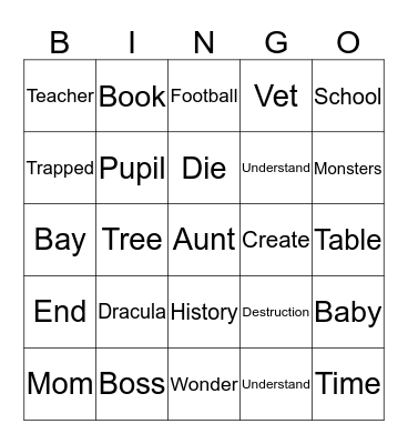 TTO Bingo Card