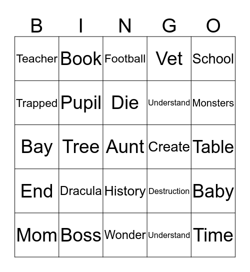 TTO Bingo Card