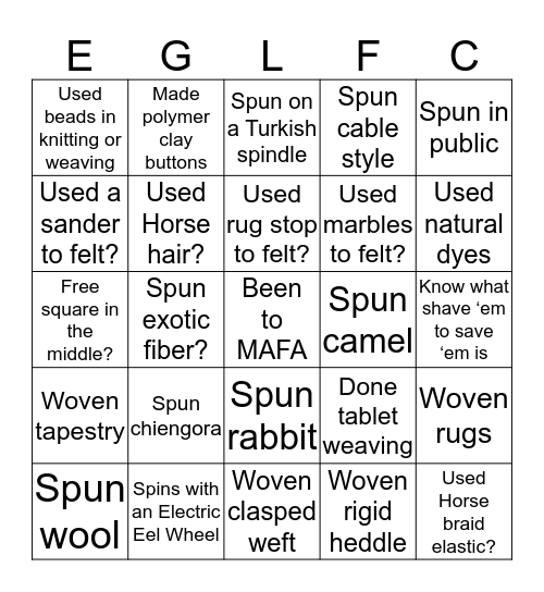 HAVE YOU EVER . . . Bingo Card