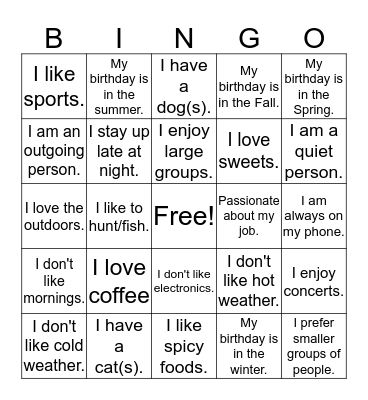 MDIT  Bingo Card