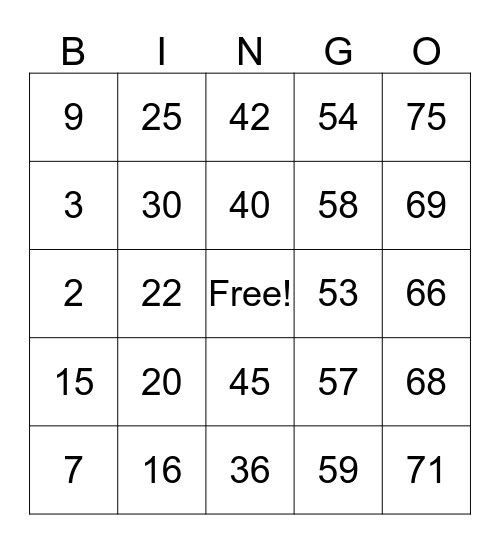 4th floor Bingo Card