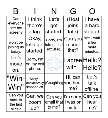 GHT Conference Call Bingo Card