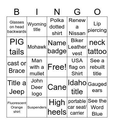 Stacy's Black out   Bingo Card