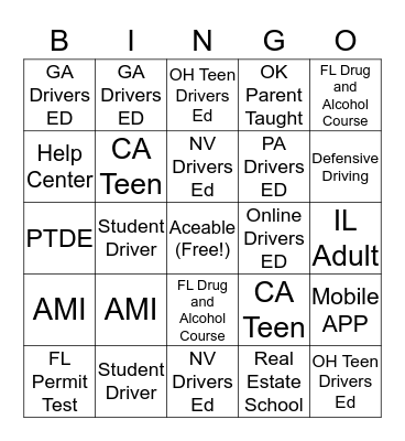 Customer Service Week 2019 Bingo Card