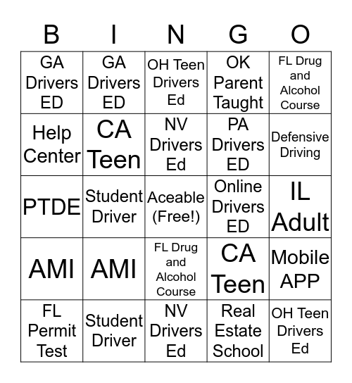 Customer Service Week 2019 Bingo Card