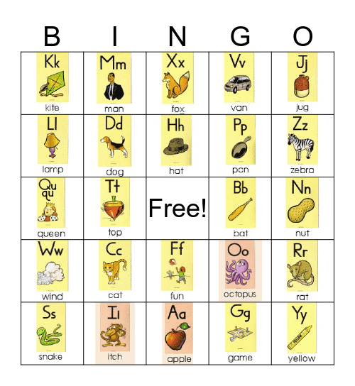 Fundations  Bingo Card
