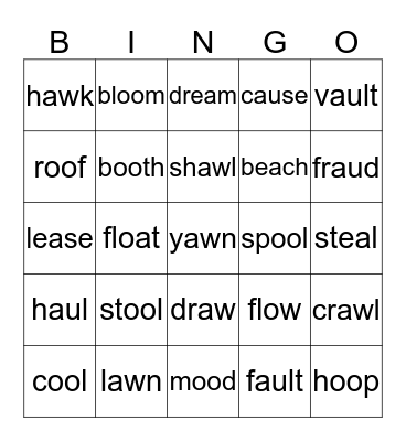 Review Lesson 3-5 Bingo Card