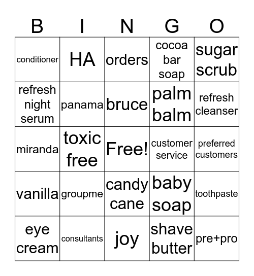 pure haven BINGO Card