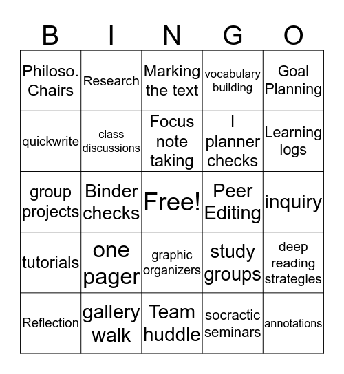 WICOR Bingo Card