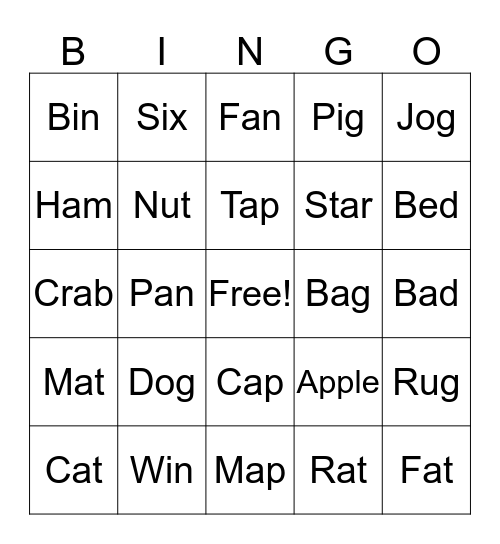 Reading Bingo Card