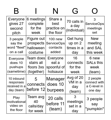 Fleet Week  Bingo Card