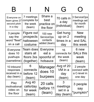 Fleet Week  Bingo Card