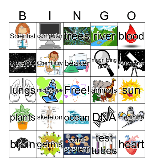 Science Bingo Card