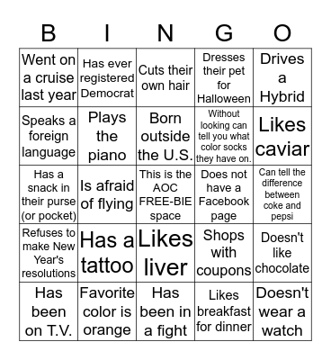 BCRWI People Bingo Card