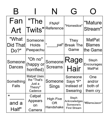 GT Live Bingo Card