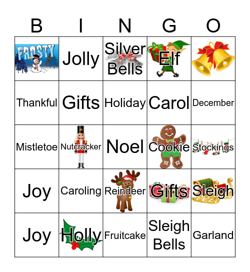 Jingle Mingle Bingo Card