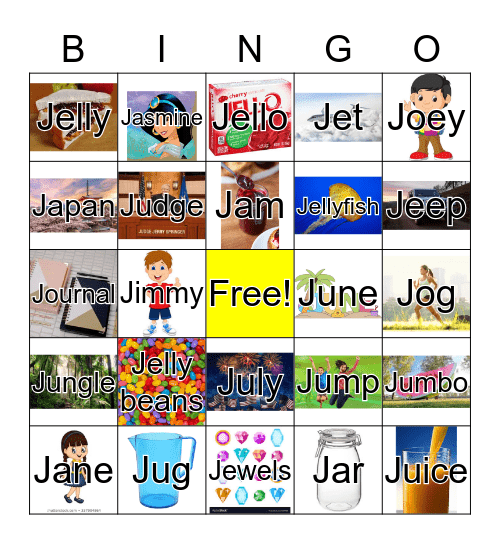 "Juh" Bingo Card