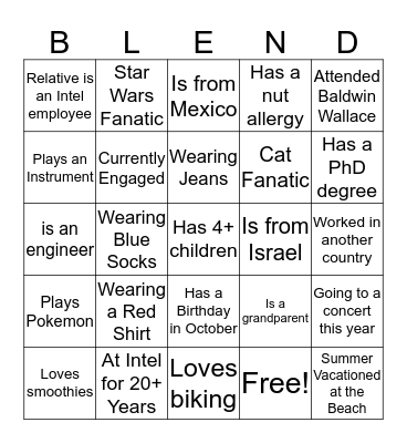 HHCC Getting to Know You Bingo Card