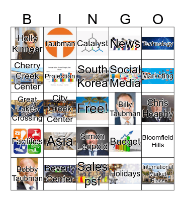 Taubman  Bingo Card