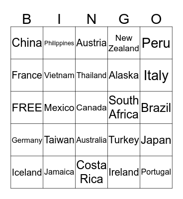 FIND SOMEONE WHO has been to Bingo Card
