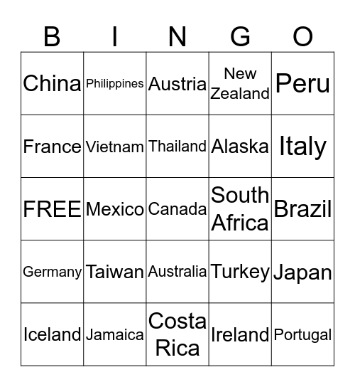 FIND SOMEONE WHO has been to Bingo Card