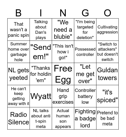 Northernlion Tetris Bingo Card