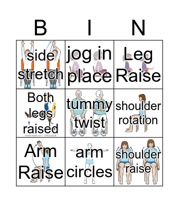 Chair Activity BINGO Card