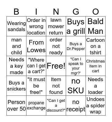 SERVICE DESK BINGO Card