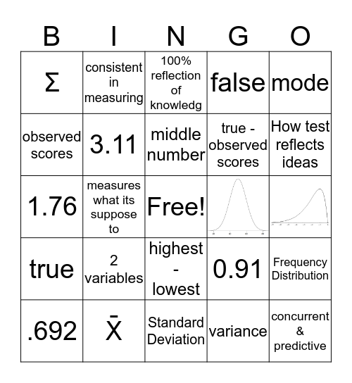 Statistics in Criminology  Bingo Card