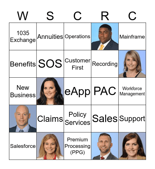 CRC Customer Service Week BINGO Card